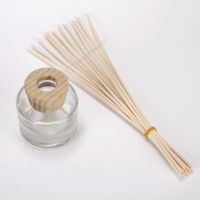 Fournisseur d'usine en gros, bouchon de parfum en bois et caoutchouc personnalisé pour flacon diffuseur d'arômes de forme ronde