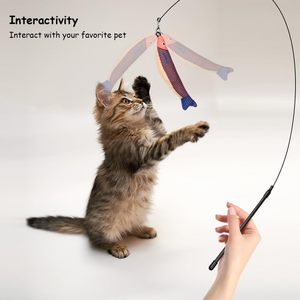 Jouets pour animaux de compagnie : Jouet interactif pour chat en forme de poisson, souple, durable, avec herbe à chat, pour la mastication et le mouvement - Product Image 3
