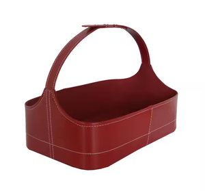 Panier-cadeau personnalisé en cuir végétalien de grande taille pour le stockage du vin rouge, capacité de 6 L, designs personnalisés pour les hôtels, les restaurants, personnalisé - Product Image 4