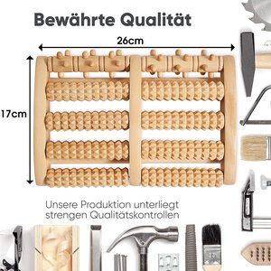 Rodillo de masaje de pies de madera Premium Herramienta de alivio del cuerpo para el hogar y la Oficina para la prevención del dolor - Product Image 2