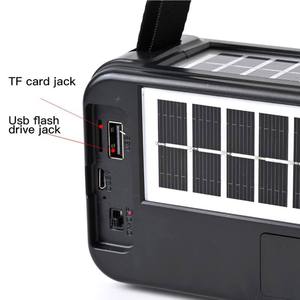 Radio portable à double panneau solaire, lampe torche, haut-parleur FM AM BT, chargeur USB, batterie externe, appareil audio sans fil pour le camping en plein air - Product Image 5