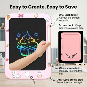 <span class=keywords><strong>Tablette</strong></span> d'écriture LCD <span class=keywords><strong>de</strong></span> 8,5 pouces pour enfants, planche à <span class=keywords><strong>dessin</strong></span> à motifs personnalisés en 4 couleurs, jouet éducatif, cadeau - Product Image 2