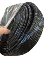 Funda Trenzada Autoadhesiva para Cables, Resistente a la Abrasión, Expandible y Cortable, Protector de Cables, Organizador de Cables