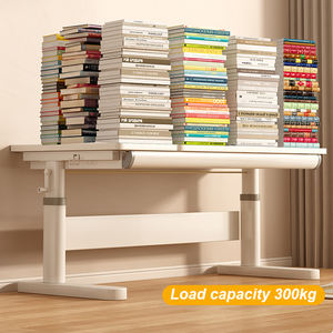 Bureau d'étudiant d'école primaire en bois avec étagère avec tiroir de rangement meubles de maison hauteur réglable Table d'étude ensemble de bureau - Product Image 4