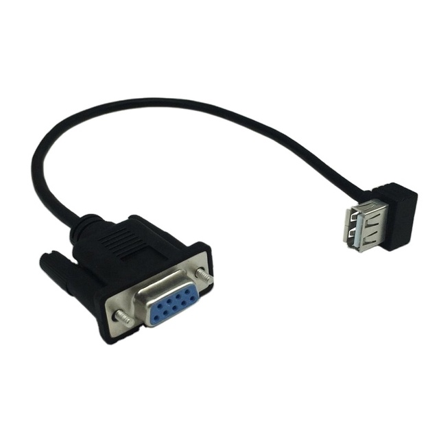 Pure Copper USB 2.0 Male to 9 Pin D-SUB DB9 RS232 Female Adapter Cable PVC Jacket with Foil Shielding for Computers