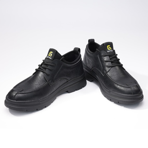 Zapatos de Chef Negros con Suela Suave Antideslizante, Zapatos de Seguridad de Moda SRC, Botas Casuales de Cuero para Hombre, Zapatos de Trabajo Impermeables Resistentes al Aceite - Product Image 1