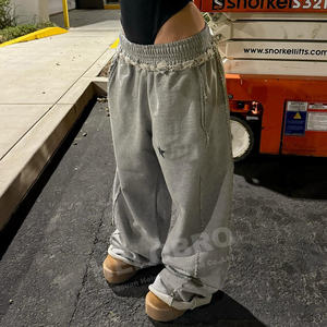 Pantalones informales de peso pesado personalizados, ropa de calle, pantalones de chándal personalizados para hombre, pantalones de chándal holgados de rizo francés 100% algodón para invierno - Product Image 5