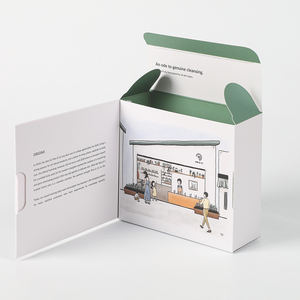 Boîtes d'emballage en papier pour cosmétiques et soins de la peau avec fenêtre, boîte en carton cadeau personnalisée avec logo, carton <span class=keywords><strong>blanc</strong></span>, double insertion - Product Image 1