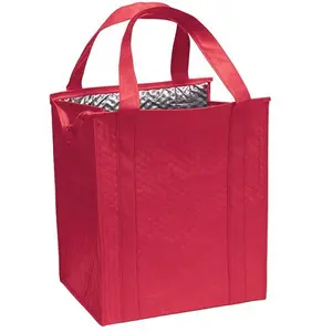 Tote Cooler Bag High Quality Custom Non Woven Tote Grocery Shopping Bag Non Woven Insulated Cooler Bag