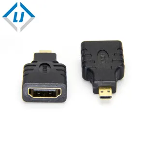 full 1080P 24k Gold micro hdmi male to hdmi female adapter