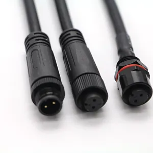 Custom 3pin wire O ring cabo elétrico impermeável conector m12 cabo de extensão impermeável IP65 Water Resistance Cable