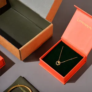 Lionwrapack kotak perhiasan Sangat indah kotak perhiasan kustom kotak kemasan magnet kotak karton perhiasan dan tas
