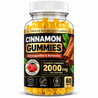 Gummies personnalisées 2000mg Cannelle de Ceylan et Berbérine Saveur Framboise pour le soutien des os, des articulations et du système cardiovasculaire – Vente en gros