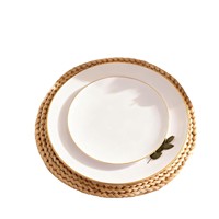 Ensemble de vaisselle jetable en plastique, assiettes blanches et noires avec bord doré, gobelets, couteaux, cuillères, kit de vaisselle pour fête