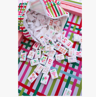 Tuiles de Mahjong Festives Thème Noël Style Américain pour les Divertissements des Réunions de Fêtes