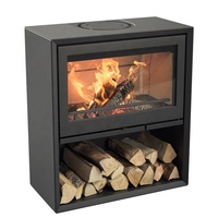 Cheminée artistique en acier au carbone de haute qualité, design contemporain, autoportante, pour intérieur de villa, personnalisable