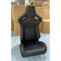 Sièges de course Bride Mugen Recaro en tissu sport durable, cuir automobile avec matériau en velours, couleur rouge