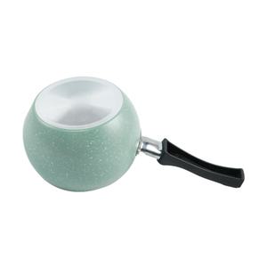 Calentador <span class=keywords><strong>de</strong></span> cafetera <span class=keywords><strong>de</strong></span> tamaño pequeño <span class=keywords><strong>de</strong></span> 7cm con revestimiento <span class=keywords><strong>de</strong></span> mármol, forma <span class=keywords><strong>de</strong></span> <span class=keywords><strong>manzana</strong></span>, olla antiadherente <span class=keywords><strong>de</strong></span> aluminio, mango <span class=keywords><strong>de</strong></span> baquelita, parte inferior en espiral - Product Image 1