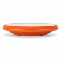 Bol en mélamine blanc à bord orange, incassable, écologique, empilable, gain de place, sans BPA, approuvé FDA LFGB, qualité alimentaire, vente en gros