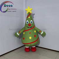 Costume de sapin de Noël gonflable géant pour fête de Noël, événement commercial, décoration, spectacle