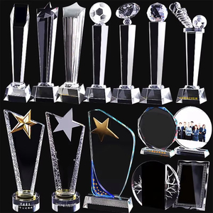 Custom Acrylic Crystal <b>Trophy</b> Award With Wooden Base Laser Engraving Logo Corporate Recognition Ceremony Gift <b>Trophy</b> - Product Image 4