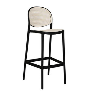 Chaise haute en rotin tressé, style moderne et contemporain, <span class=keywords><strong>tabouret</strong></span> <span class=keywords><strong>de</strong></span> <span class=keywords><strong>bar</strong></span> empilable en plastique, vente en gros - Product Image 2