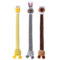 Jouets pour animaux de compagnie en gros Nouveaux jouets interactifs pour chiens à long cou résistants à l'usure à mâcher à presser avec son interactif pour animaux de compagnie ennuyeux
