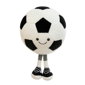 Uposao Palloni Da Calcio in Peluche Cuscino Peluche Farcito Morbido Cuscini Morbidi in Bianco E Nero Decorazioni Per Bambino Bambino Ragazzi Regalo, 22cm