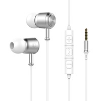 Écouteurs intra-auriculaires stéréo Hi-Fi 3,5 mm en métal de haute qualité avec micro, filaires, pour le sport, mains libres, vente directe d'usine en gros