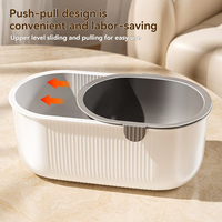 Panier à fruits portable en forme d'œuf, durable, sans BPA, écologique, en PP, double couche, détachable, compatible lave-vaisselle, 3-6L
