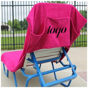 Toalla personalizada para silla <span class=keywords><strong>de</strong></span> piscina L, toalla para silla <span class=keywords><strong>de</strong></span> <span class=keywords><strong>playa</strong></span> <span class=keywords><strong>de</strong></span> salón <span class=keywords><strong>de</strong></span> algodón 100% con almohada inflable y bolsillo - Product Image 5