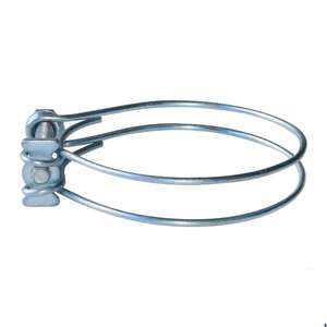 Double anneau de gorge en fil galvanisé Collier de serrage en fil métallique en gros - Product Image 2