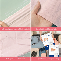 Ensemble de draps de lit queen size en tissu non tissé jetable 17g OEM Literie élégante de 4 pièces pour les hôtels et les voyages Pliée pour le confort des clients