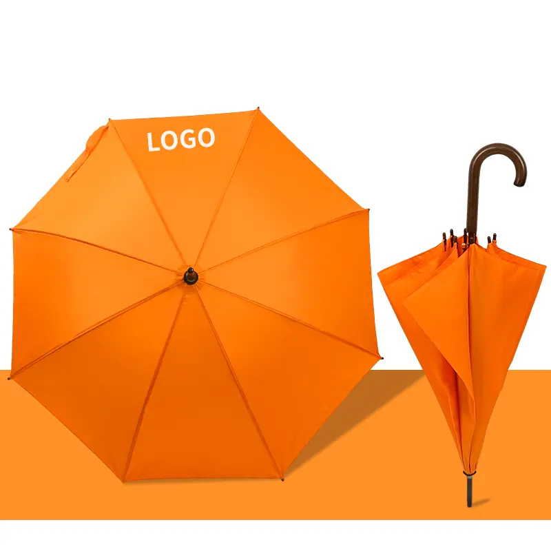 투명 투명 POE 상단 경량 대형 방풍 방수 수동 오픈 우산 로고