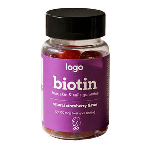 Gomitas para el cuidado del cabello de etiqueta privada, biotina para la piel del cabello y las uñas, vitaminas para el crecimiento del cabello, soporte energético, goma de biotina vegetariana - Product Image 1