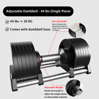 Ensemble d'haltères réglables multi-niveaux, haltères de fitness en acier à réglage rapide en 1 seconde pour une utilisation en intérieur, 16 kg-45 kg