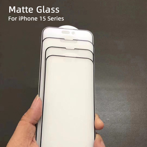 Protector de pantalla de impresión de seda mate antihuellas dactilares juego Frost vidrio templado <span class=keywords><strong>para</strong></span> <span class=keywords><strong>iPhone</strong></span> 15 14 13 Pro Max AG Protector de pantalla - Product Image 6