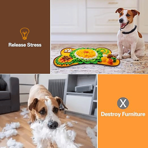 Tapis olfactif pour chiens, tapis interactif pour chiots de petite et moyenne taille, tapis d'alimentation lente pour chiens - Product Image 3