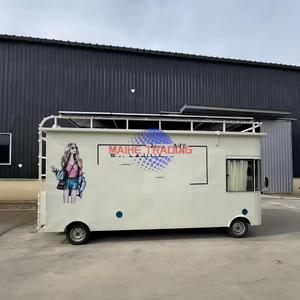 Food Truck with Full <b>Kitchen</b> Mobile BBQ Food Truck Concession Mobile <b>Kitchen</b> Snack Coffee Cart Food Trailer for Sale - Product Image 3