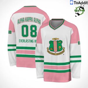 เสื้อเจอร์ซีย์ตาข่ายโพลีเอสเตอร์อัลฟาอัลฟาอัลฟาสโมสรมีการออกแบบซับลิเมชันสำหรับชุดกีฬาเสื้อผ้าฮ็อกกี้น้ำแข็ง - Product Image 1