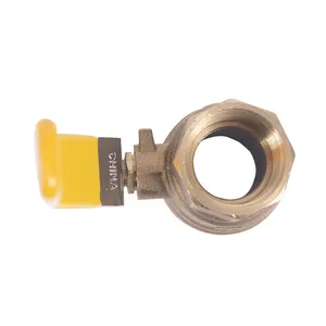 Brass Finish Ball Valve 2p Threaded With Lever 1" NPT-F X 1"NPT F FULL BORE PORT PTFE SEATS