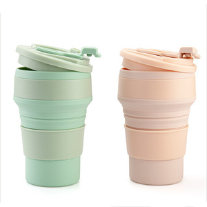Eversoul Foldable Silicone Coffee <strong>Cups</strong> with Lids Straws Travel Sports <strong>Collapsible</strong> Water Bottle for Camping Drinking - Product Image 1