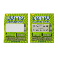 Impression personnalisée de cartes à gratter pour loteries, jeux de loterie et cartes gagnantes