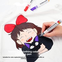 Acrylique Permanent Imperméable Non-Fading Retouche Réparation Tissu Stylo Plastique Graffiti Marqueur pour Textile Vêtements Vêtement