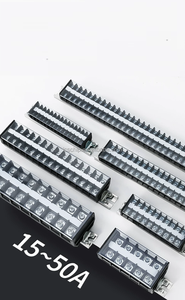 Borne de connexion à vis en cuivre et plastique TD15-8.0, 600V 15A, nickelée, pour rail DIN, 22-12 AWG, AC2000V, TD1510 - Product Image 2