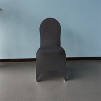 Vente en gros Polyester Spandex Banquet Fête De Mariage Blanc Arche Avant Chaise Pliante Couverture