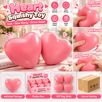 Jouet en forme de cœur, jouet sensoriel à presser, doux, à remontée lente, anti-stress, pour enfants et adultes, cadeau de la Saint-Valentin