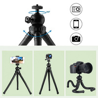 Trépied Flexible pour téléphone portable, avec volet à distance sans fil, Compatible avec Mini support pour caméra GoPro