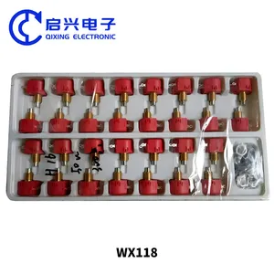 WX118 Red 23mm 49mm Shaft Linear 1k 2k 5k 10k 22k Ohm 1w 5% Single Turn Wirewound Potentiometer