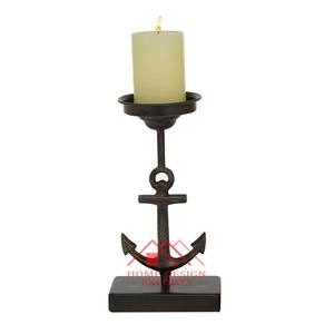 Dernière décoration pour la maison hôtels et restaurants Bougeoir en métal noir antique pour centres de table et décoration intérieure - Product Image 1